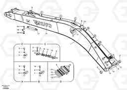 66916 Boom and grease piping, long reach EC240B, Volvo Construction Equipment