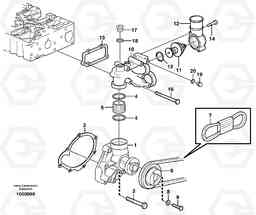 29630 Water pump and thermostat housing L70E, Volvo Construction Equipment