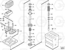 14829 Remote control valve pedal, travel motor EC240B SER NO INT 12641- EU & NA 80001-, Volvo Construction Equipment