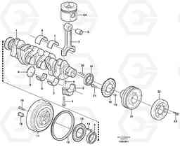 58377 Crankshaft and related parts G700B MODELS S/N 35000 -, Volvo Construction Equipment