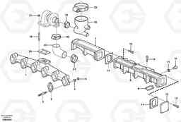 98625 Inlet manifold and exhaust manifold EC240B SER NO INT 12641- EU & NA 80001-, Volvo Construction Equipment