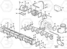 67532 Inlet manifold and exhaust manifold EC180B, Volvo Construction Equipment