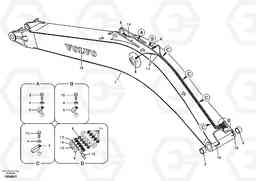 64764 Boom and grease piping EC160B, Volvo Construction Equipment