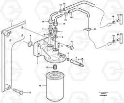 84707 Coolant filter L120E S/N 16001 - 19668 SWE, 64001- USA, 70701-BRA, Volvo Construction Equipment