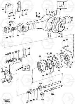 2630 Drive axle, front Ah 45 L70 L70 S/N 7401- / 60501- USA, Volvo Construction Equipment