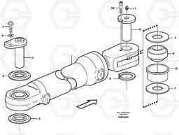 40596 Hydraulic cylinder with fitting parts L60E, Volvo Construction Equipment
