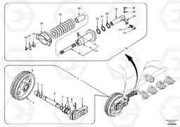 41798 Front idler, spring package EC210, Volvo Construction Equipment