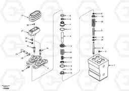 50797 Remote control valve pedal, travel motor EC140, Volvo Construction Equipment