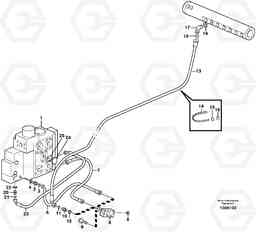 44095 Draining line - control valve L220E SER NO 2001 - 3999, Volvo Construction Equipment