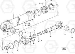 8699 Hydraulic cylinder, tilting L180E HIGH-LIFT S/N 5004 - 7398, Volvo Construction Equipment