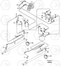 10306 Loader arm hydraulic circuit (w/self level valve) MC70, Volvo Construction Equipment