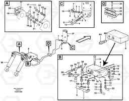 105628 Hydraulic system for support blade, undercarriage EW160B, Volvo Construction Equipment