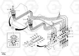 4309 Servo system, control valve to remote control valve EW55B, Volvo Construction Equipment