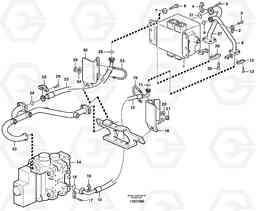 59839 Hydraulic system, 3rd and 4th function. Feed and return lines. L180E S/N 8002 - 9407, Volvo Construction Equipment