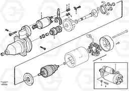 40279 Starter motor with assembling details BL70, Volvo Construction Equipment