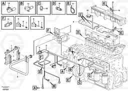 8242 Cable harness, engine EW140B, Volvo Construction Equipment