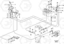 38444 Hydraulic system for dozer blade, upper section EW140B, Volvo Construction Equipment