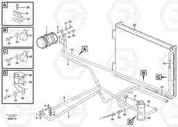 11960 Assembly of hose: evaparator, receiver drier and condenser. EW140B, Volvo Construction Equipment