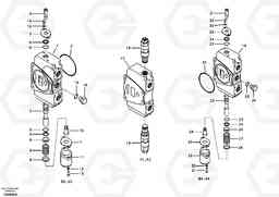 91545 Main control valve, travel Lh and mid inlet and travel Rh EC55B, Volvo Construction Equipment