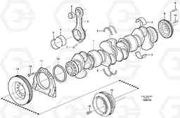 8096 Crankshaft and related parts A30D S/N 12001 - S/N 73000 - BRA, Volvo Construction Equipment