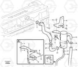 84005 Crankcase ventilation A25D S/N 13001 -, Volvo Construction Equipment