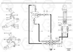 105926 Hydraulic circuit ( balancing valve / offset cylinder ) EC70 TYPE 233, Volvo Construction Equipment