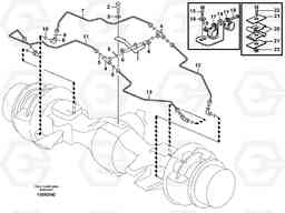 62174 Brake pipe with fitting parts A30E, Volvo Construction Equipment