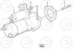 49913 Starter motor with assembling details A25D S/N 13001 -, Volvo Construction Equipment