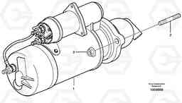 48597 Starter motor with assembling details EC360C S/N 115001-, Volvo Construction Equipment