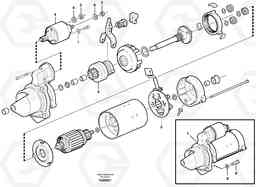 46336 Starter motor with assembling details BL71 S/N 16827 -, Volvo Construction Equipment