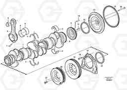 7927 Crankshaft and related parts L150E S/N 8001 -, Volvo Construction Equipment