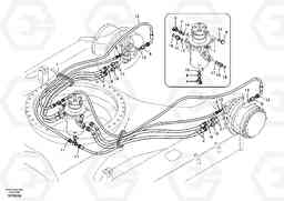 46034 Turning joint line, turning joint to travel motor EC210B, Volvo Construction Equipment