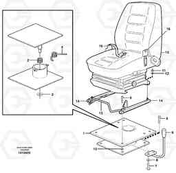 39697 Operator seat with fitting parts BL70, Volvo Construction Equipment