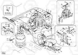 91766 Servo system, control valve piping. EC160B, Volvo Construction Equipment