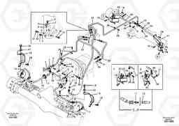 11210 Hydraulic system, lower brake line EW145B, Volvo Construction Equipment
