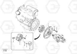 36337 Pump gearbox with assembling parts EC55B, Volvo Construction Equipment