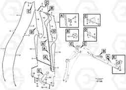 85780 Hydraulic attachment bracket digger (11891335, 11891361) BL70, Volvo Construction Equipment