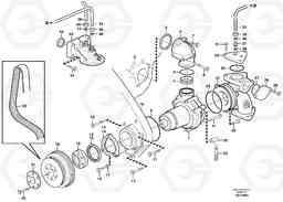38421 Water pump with fitting parts L330E, Volvo Construction Equipment