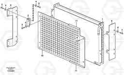 11958 Condenser for cooling agent R134a with fitting parts. EW140B, Volvo Construction Equipment