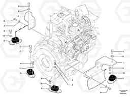 7083 Engine mounts ECR38 TYPE 602, Volvo Construction Equipment