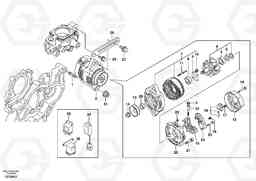 53388 Alternator with assembling details ECR88 S/N 10001-14010, Volvo Construction Equipment