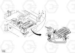 33954 Servo system, control valve to remote control valve pedal ECR88 S/N 10001-14010, Volvo Construction Equipment