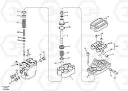 34227 Remote control valve pedal, travel motor ECR88 S/N 10001-14010, Volvo Construction Equipment