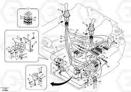 33953 Servo system, control valve to remote control valve ECR88 S/N 10001-14010, Volvo Construction Equipment