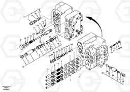 47111 Main control valve, swing and option and dipper arm and travel Lh EC290B, Volvo Construction Equipment