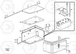 63206 Battery box with fitting parts L120E S/N 16001 - 19668 SWE, 64001- USA, 70701-BRA, Volvo Construction Equipment