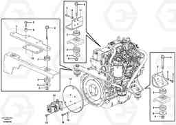 34843 Engine mounting MC60B S/N 71000 -, Volvo Construction Equipment