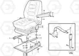 84109 Operator seat with fitting parts L110E S/N 1002 - 2165 SWE, 60001- USA,70201-70257BRA, Volvo Construction Equipment