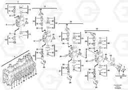 7047 Control valve : 9 spools ( continued ) ECR38 TYPE 602, Volvo Construction Equipment