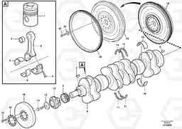 22322 Crankshaft and related parts L180E HIGH-LIFT S/N 8002 - 9407, Volvo Construction Equipment